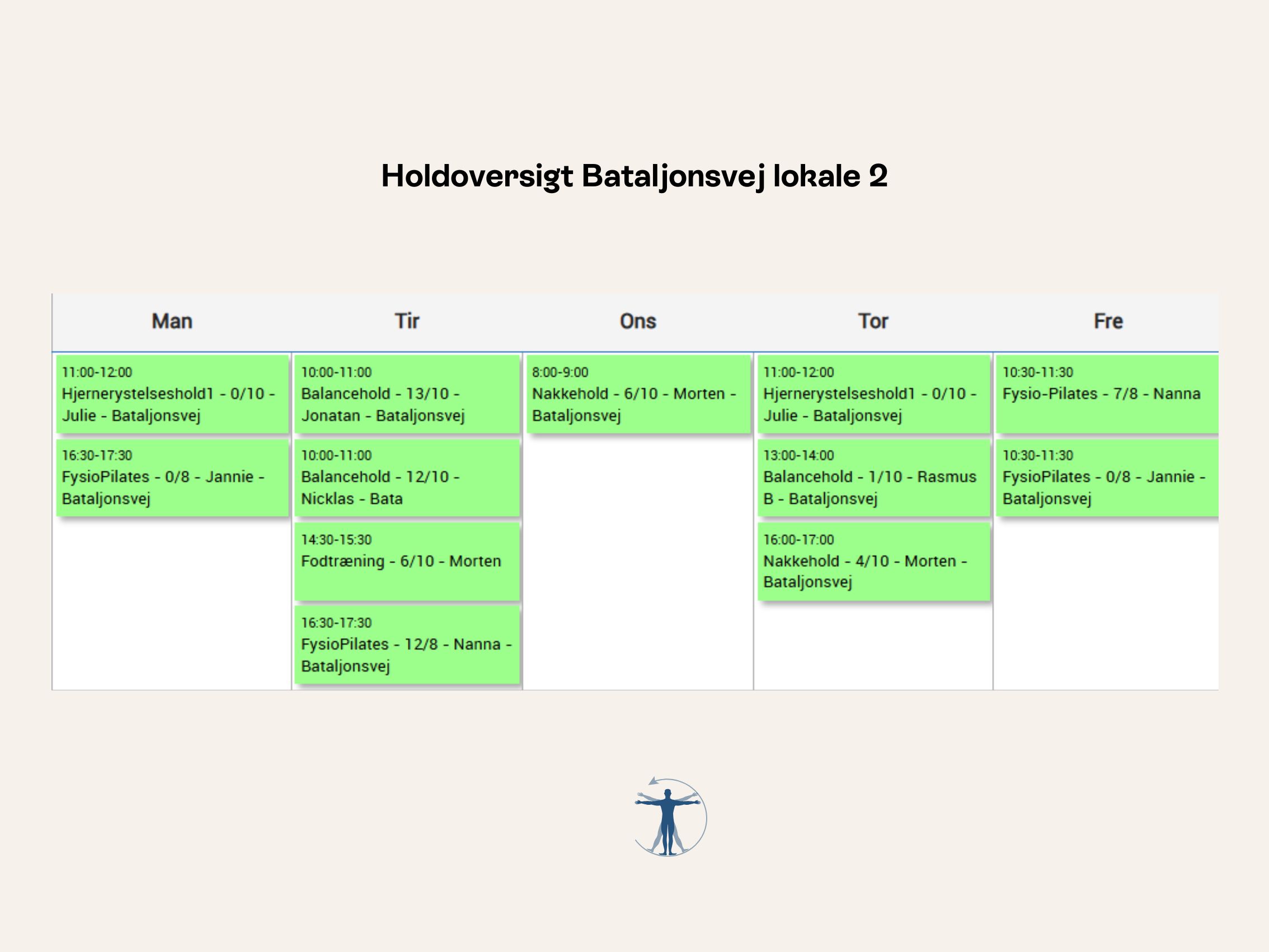 holdoversigt lokale 2